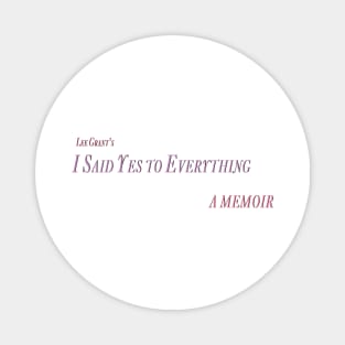 Lee Grant Memoir Magnet